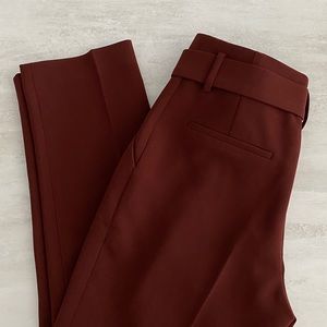 Simons contemporiane dark rust belted pant sz 4 tried on only